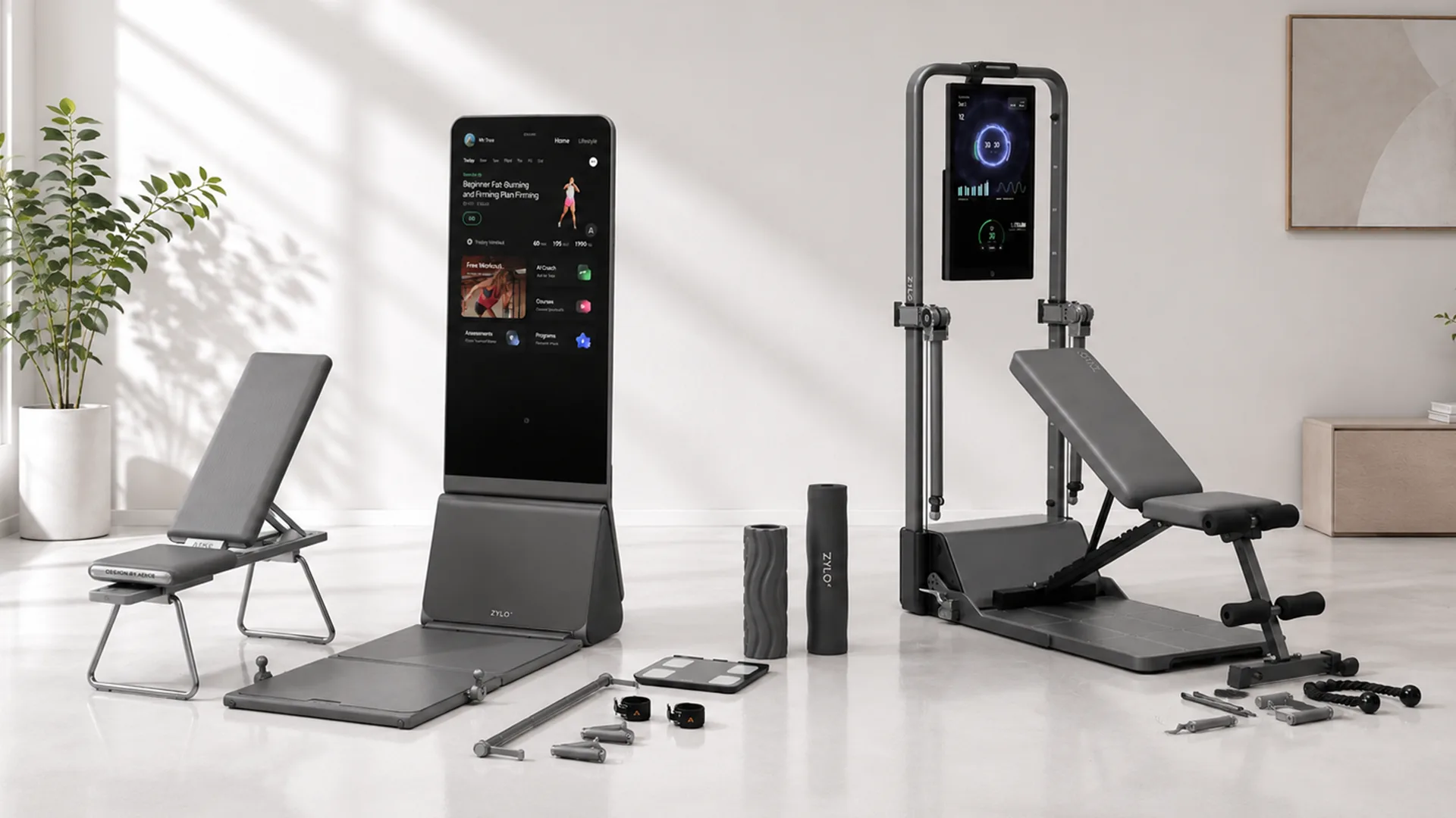 A ZYLO K1 and S1 PRO set up at home with the full accessory range