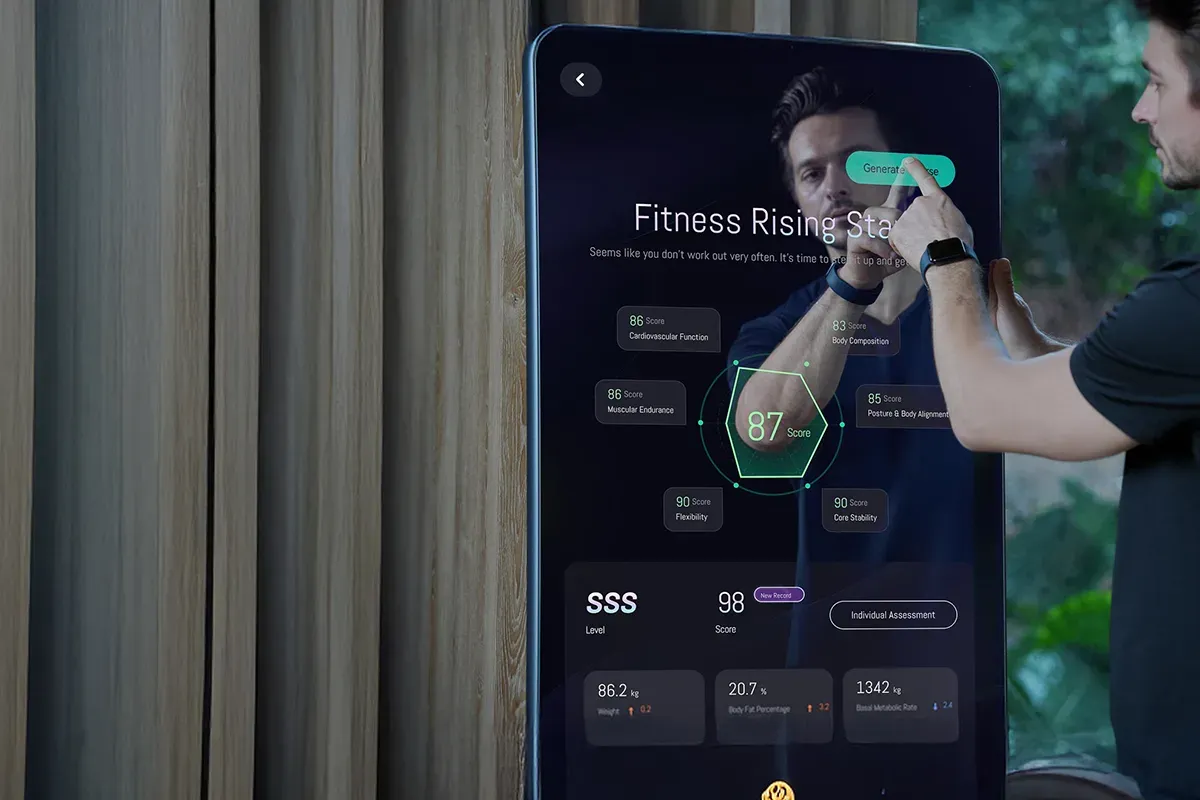 6-dimensional fitness assessment with a hexagon score