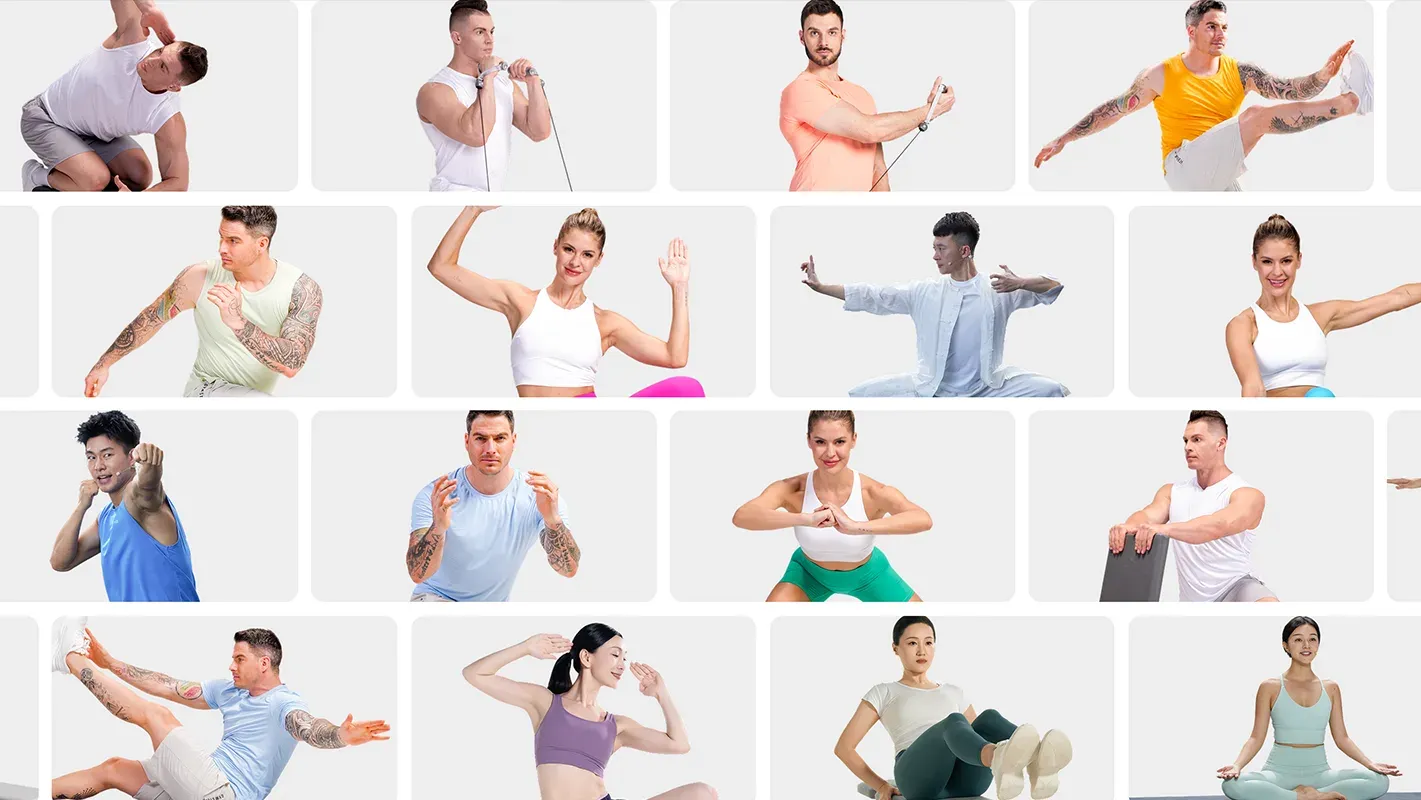 Library of 320+ guided movements
